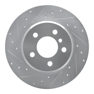 R1 Concepts EDZ-31136L Brake Rotor Drilled and Slotted Silver